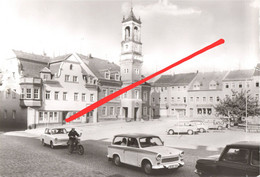 AK Königsbrück Karl Marx Platz Markt Trabant Simson A Laußnitz Gräfenhain Reichenau Tauscha Weißbach Schmorkau DDR - Koenigsbrueck