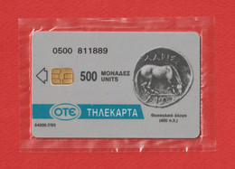 Greece - M009, Tempi, 07/93, O5OO Letraset Writing Gpt 1 / Mint - Griechenland