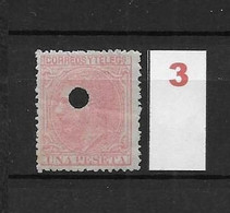 LOTE 2242 /// ESPAÑA 1889-1899  TELEGRAF.  EDIFIL Nº 207T 1 PTA  NSG    // CATALOG/COTE: 8,50€ - Telegramas