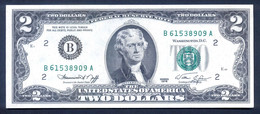 USA 1976, Federal Reserve Note, 2 $, Two Dollars, B61538909A, B = New York, UNC - Biljetten Van De  Federal Reserve (1928-...)