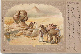 EGYPTE  Le SPHINX  Dessin Rare ? Non Signé De 1902 - Sfinge