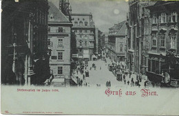 GRUSS Aus WIEN Stephanplatz Im Jahre 1890 (carte Précurseur " à La Lune") - Stephansplatz