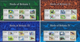 2010 Great Britain GB UK Post & Go Birds I-IV Presentation Packs MNH Automatenmarken Distributeur Machine Stamps - Post & Go (distributeurs)