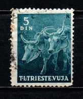 TRIESTE - ZONA B - 1950 - ANIMALI DOMESTICI: BUOI - USATO - Oblitérés