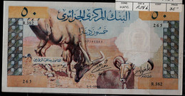 ALGERIA 1964 BANKNOTES P. 124a 50 D  VF !! - Algerien