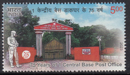 75 Yrs Of Central Base Post Office, Army, Defence, Solar Energy Small Pillar, India MNH 2023 - Usati