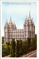 Utah Salt Lake City Tzmormon Temple Curteich - Salt Lake City