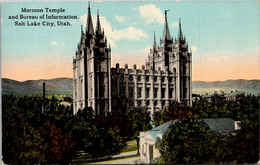 Utah Salt Lake City Mormon Temple And Bureau Of Information Curteich - Salt Lake City