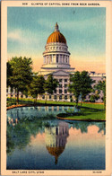 Utah Salt Lake City Glimpse Of Capitol Dome From Rock Gardens Curteich - Salt Lake City