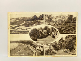 Abbey Park, Abbey Sands, Cockington Forge, Princess Gardens, Rock Walk, Torquay, Devon, Used 1936 Postcard H B Ltd - Torquay