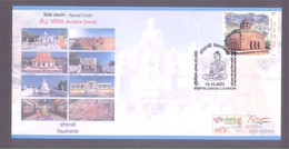 India  2022  Buddhism  Lord Buddha  Buddha Circuit  KAUSHAMBI  Special Cover  # 36058  AA & D  Inde Indien - Bouddhisme