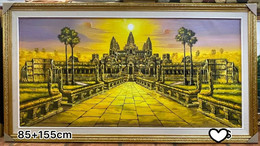 CAMBODGE / CAMBODIA/ Khmer Painting - Dawn In The Angkor - Aquarelles