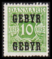 1923. DANMARK 10 øre With Overprint GEBYR GEBYR. Never Hinged.  (Michel V. 14) - JF530078 - Port Dû (Taxe)