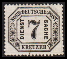 1870. NORDDEUTSCHER POSTBEZIRK. DIENST SACHE 7 KREUZER. No Gum.  - JF530150 - Postfris