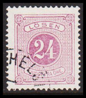 1877. Postage Due. Lösen. Perf. 13. 24 öre Red Lilac.  (Michel P. 7Ba) - JF530192 - Impuestos