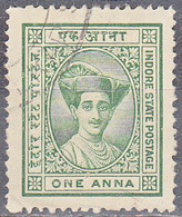 INDIA--INDORE  SCOTT NO 17  USED    YEAR  1928 - Holkar