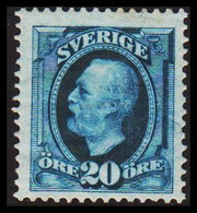 1891. Oscar II. 20 öre Blue. Never Hinged. (Michel 45a) - JF530216 - Neufs