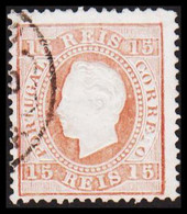 1871. PORTUGAL. Luis I. 15 REIS Perforated 12½. (Michel 36yB) - JF530279 - Gebraucht