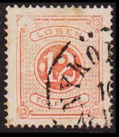 1874. Postage Due. Lösen. Perf. 14. 12 öre Pale Red. Interesting Variety Snowball In Front ... (Michel P. 5A) - JF530295 - Taxe