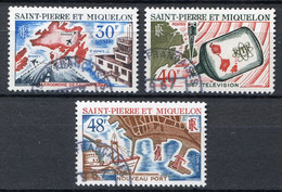 Réf 55 CL2 < -- SAINT PIERRE Et MIQUELON < Yvert N° 376 à 378 Ø < Oblitéré Ø Used - - Gebruikt