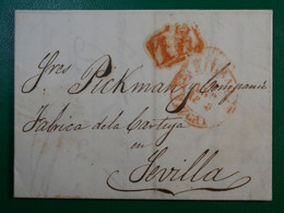 BP 11 ESPANA  BELLE LETTRE  1848 BILBAO  A SEVILLA   . + AFFR. INTERESSANT++ - ...-1850 Prefilatelia