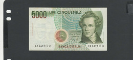 ITALIE - Billet 5000 Lire 1992 SUP/XF Pick-111 § FC - 5000 Lire