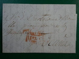 BP 11 ESPANA  BELLE LETTRE  1831.VALENCIA   A  OCANA  + GRIFFE ROUGE ++ AFFR. INTERESSANT++ - ...-1850 Prefilatelia