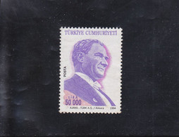 PORTRAIT D'ATATÜRK NEUF SANS GOMME 50 000 L. MULTICOLORE N° 2779 YVERT ET TELLIER 1994 - Used Stamps