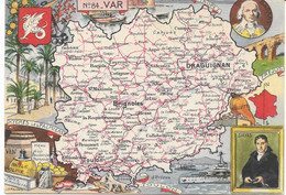 CPA VAR Carte Géographique N°84 - Landkarten