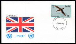 Anguilla 1990 / Flag, Flags / UNICEF / Bird Audubon's Shearwater - Enveloppes