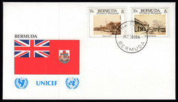 Bermuda 1990 / Flag, Flags / UNICEF / 150 Years Of Photography - Enveloppes