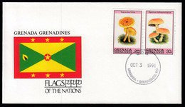 Grenada Grenadines 1991 / Flag, Flags Of The Nations / Mushrooms - Covers