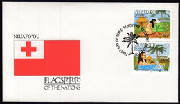 Niuafo'ou 1991 / Flag, Flags Of The Nations / Christmas, Coconut Tree - Covers