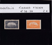 FISCAUX/TIMBRES DE LA LIGUE NAVALE/SANS SURCHARGE/N°38/39 YVERT ET TELLIER/NEUFS*/1921 - 1920-21 Anatolië