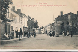 ST.PAUL  CAP DE JOUX  PLACE DE LA REPUBLIQUE ET RUE JEANNE D'ARC        2 SCANS - Saint Paul Cap De Joux