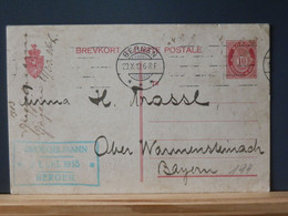 ENTIER/194  CP   NORGE 1113 POUR BAYERN - Postal Stationery