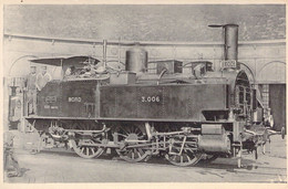 TRAINS - Machine Tender N°3006 - Locomotives Du Nord - Carte Postale Ancienne - Trains