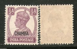 India CHAMBA State KG VI �An Postage Stamp SG 109 / Sc 90 1v MNH - Chamba