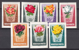 Hungary 1962 Flowers Mi#1856-1862 B, Imperforated Mint Never Hinged - Unused Stamps