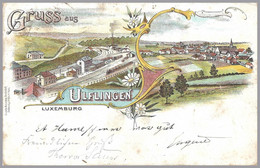 LUXEMBOURG - 1899 GRUSS AUS ULFLINGEN - RPO Ulflingen-Luxemburg Cancel - Used To MERSCH - Undivided Back - 1895 Adolphe Rechterzijde