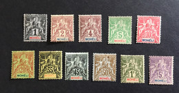 MOHELI - YT 1 à 6 9 11 12 14 16 (11 Valeurs) - Neufs Avec Charnière - MH * - Cote 412E - Unused Stamps