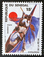 Sénégal 1977 Mi. D629 25F Airmail Poste Aérienne Evolution De La Pêche Fischfang Fishing - Sénégal (1960-...)