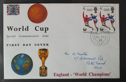 ANGLETERRE ENGLAND WINNER 1966  FDC FINALE WEMBLEY  FOOTBALL FUSSBALL SOCCER CALCIO FUTBOL FUTEBOL FOOT FUTEBOL VOETBAL - 1966 – Inghilterra