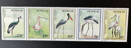 Sénégal 1996 / 1997 Mi. 1463 - 1467 Oiseaux Menacés Threatened Birds Gefährdete Vögel Faune Fauna Strip Of 5 - Sénégal (1960-...)