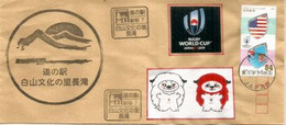 2019 RUGBY WORLD CUP. JAPAN. REN-G.Shishi Lion, Mascot For Rugby World Cup 2019.Match USA-FIJI - Cartas & Documentos