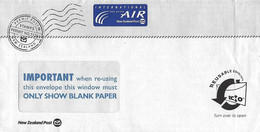 New Zealand - International Air Official Cover New Zealand Post With Window + Free Reusable Envelope - Service