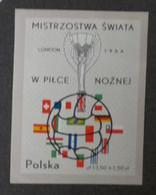 ANGLETERRE ENGLAND 1966 MNH** POLOGNE POLSKA  FOOTBALL FUSSBALL SOCCER CALCIO FUTBOL FOOT VOETBAL FUTEBOL FOTBAL FOTBOLL - 1966 – England