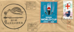 Match ENGLAND-AUSTRALIA .RUGBY WORLD CUP. 2019 TOKYO JAPAN.   Japanese Lette.RARE-SCARCE. ONLY ONE AVAILABLEr - Storia Postale