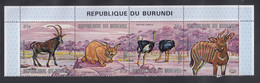 Burundi Animals 1971 Airmail Mi#746-749 Mint Never Hinged Strip - Nuevos