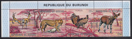 Burundi Animals 1971 Airmail Mi#734-737 Mint Never Hinged Strip - Ungebraucht
